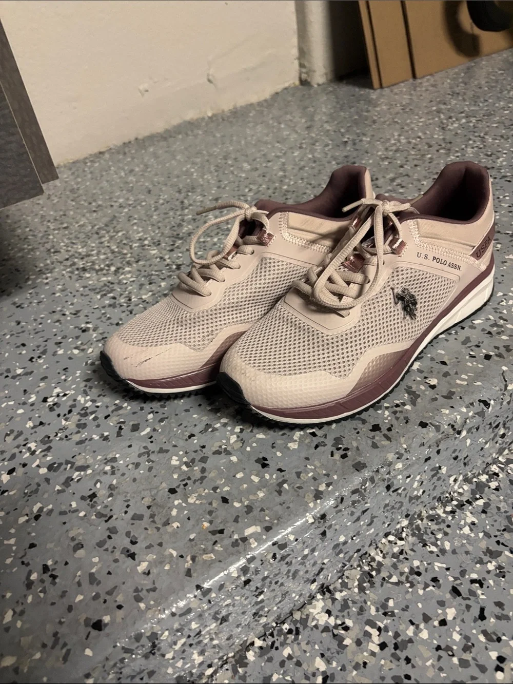 U.S. Polo Assn. Women Beige & Mauve Athletic Sneakers